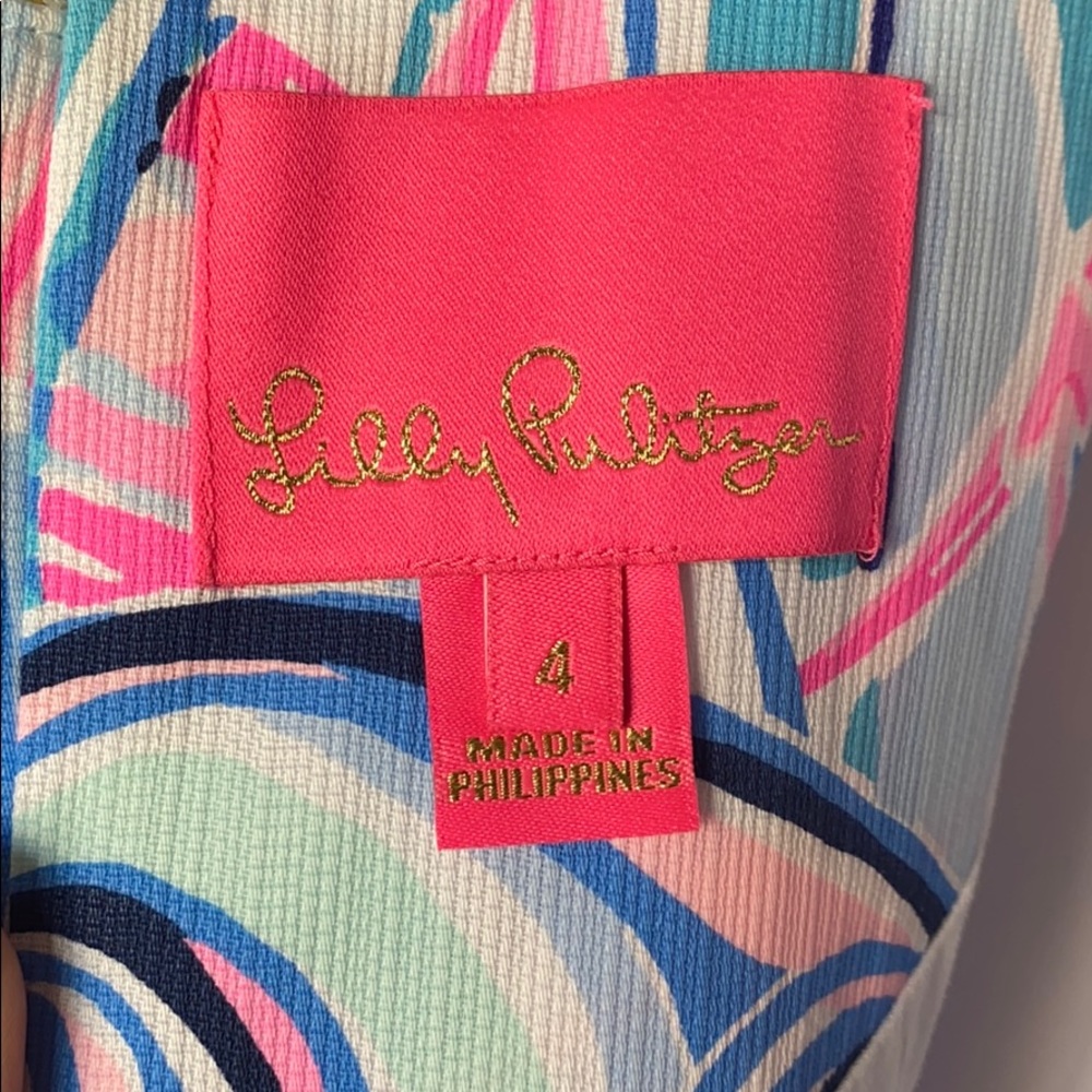 NWOT Lilly Pulitzer Mika Stretch Shift Dress Sz 4 - Picture 7 of 9